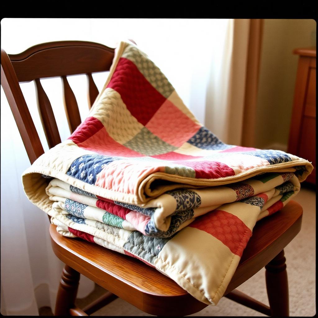 Hand-stitched quilt — full size